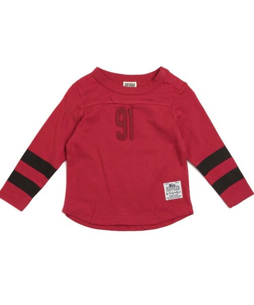 F.O.KIDS（エフオーキッズ）の「4色4柄フェルトワッペン長袖Tシャツ（Tシャツ/カットソー・キッズ・マスタード/グレー/オフホワイト/レッド・110/160/150/80/140/95/90/100/120/130）」の12枚目の写真