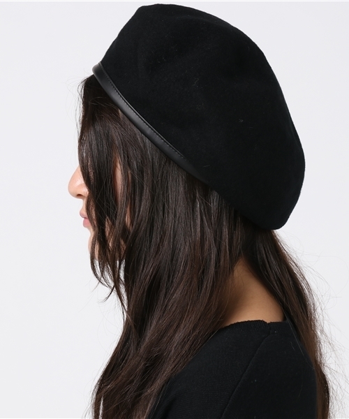 PUNYUS（プニュズ）の「パイピングベレー帽（ハンチング/ベレー帽・レディース・レッド/ブラック/ワイン/グレー・FREE）」の5枚目の写真