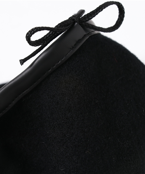 PUNYUS（プニュズ）の「パイピングベレー帽（ハンチング/ベレー帽・レディース・レッド/ブラック/ワイン/グレー・FREE）」の8枚目の写真