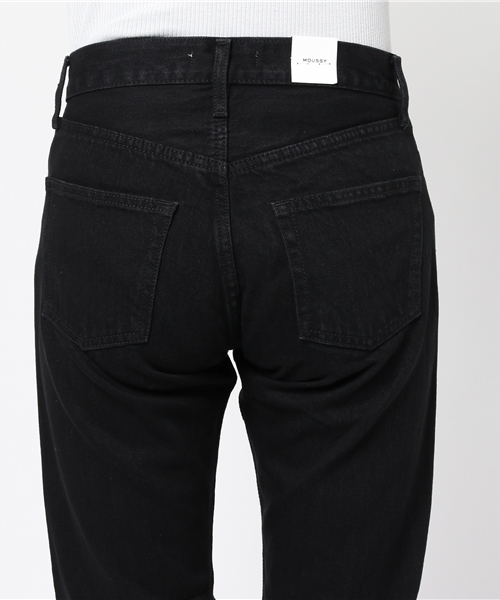 MOUSSY(マウジー)の「KNEE RIPPED STRAIGHT(デニムパンツ・レディース・ブラック/ライトブルー・26inch/25inch/24inch/23inch)」の10枚目の写真