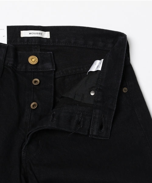 MOUSSY(マウジー)の「KNEE RIPPED STRAIGHT(デニムパンツ・レディース・ブラック/ライトブルー・26inch/25inch/24inch/23inch)」の7枚目の写真