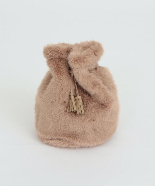 BEAUTY&YOUTH UNITED ARROWS(ビューティーアンドユースユナイテッドアローズ)の「BY∴ フェイクファータッセルドローストバッグ ◆(ハンドバッグ・レディース・モカ/ワインレッド/ダークグレー・FREE)」の13枚目の写真