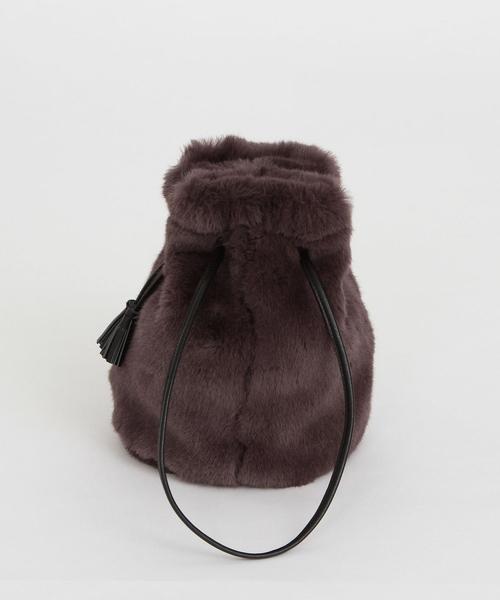BEAUTY&YOUTH UNITED ARROWS(ビューティーアンドユースユナイテッドアローズ)の「BY∴ フェイクファータッセルドローストバッグ ◆(ハンドバッグ・レディース・モカ/ワインレッド/ダークグレー・FREE)」の16枚目の写真