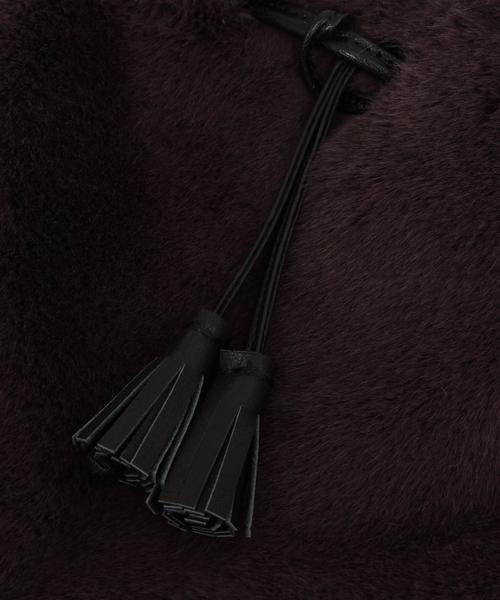 BEAUTY&YOUTH UNITED ARROWS(ビューティーアンドユースユナイテッドアローズ)の「BY∴ フェイクファータッセルドローストバッグ ◆(ハンドバッグ・レディース・モカ/ワインレッド/ダークグレー・FREE)」の10枚目の写真