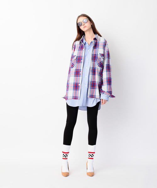 MONKEY TIME（モンキータイム）の「＜monkey time＞ HEAVY TWILL CHECK CPO/シャツ（シャツ/ブラウス・メンズ・レッド/コバルトブルー・LARGE/SMALL/X-LARGE/MEDIUM）」の13枚目の写真