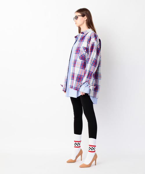 MONKEY TIME（モンキータイム）の「＜monkey time＞ HEAVY TWILL CHECK CPO/シャツ（シャツ/ブラウス・メンズ・レッド/コバルトブルー・LARGE/SMALL/X-LARGE/MEDIUM）」の14枚目の写真