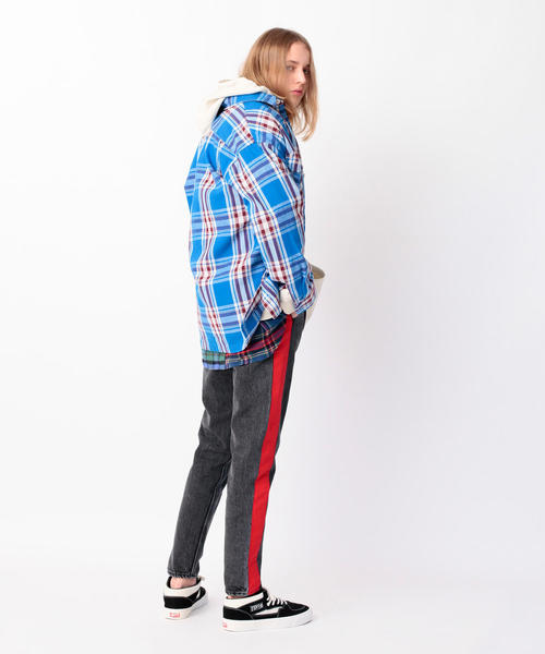 MONKEY TIME（モンキータイム）の「＜monkey time＞ HEAVY TWILL CHECK CPO/シャツ（シャツ/ブラウス・メンズ・レッド/コバルトブルー・LARGE/SMALL/X-LARGE/MEDIUM）」の8枚目の写真