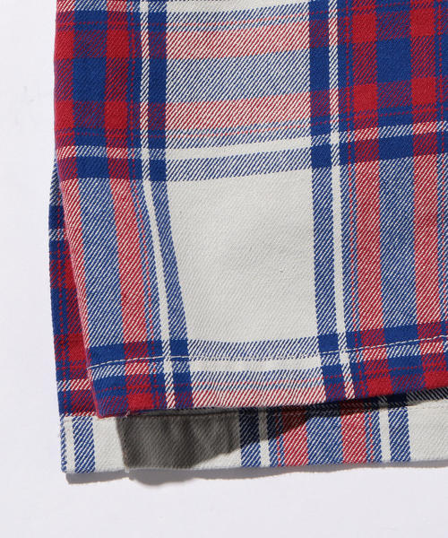 MONKEY TIME（モンキータイム）の「＜monkey time＞ HEAVY TWILL CHECK CPO/シャツ（シャツ/ブラウス・メンズ・レッド/コバルトブルー・LARGE/SMALL/X-LARGE/MEDIUM）」の4枚目の写真