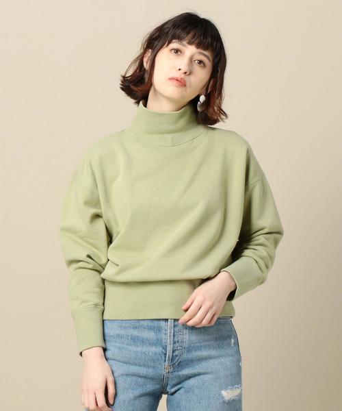 BEAUTY&YOUTH UNITED ARROWS（ビューティーアンドユースユナイテッドアローズ）の「BY コットン裏毛ハイネックプルオーバー o（スウェット・レディース・ライム/オフホワイト/ライラック・FREE）」の2枚目の写真