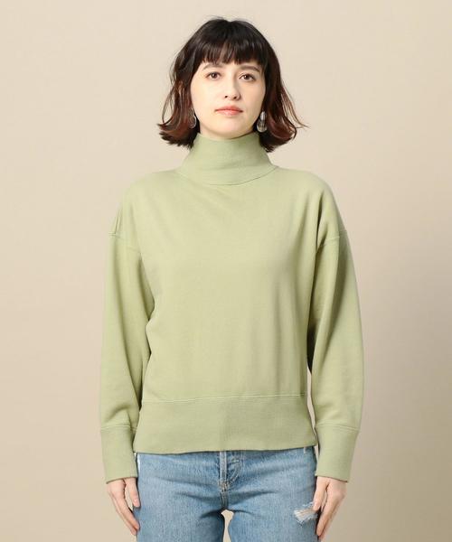 BEAUTY&YOUTH UNITED ARROWS（ビューティーアンドユースユナイテッドアローズ）の「BY コットン裏毛ハイネックプルオーバー o（スウェット・レディース・ライム/オフホワイト/ライラック・FREE）」の7枚目の写真