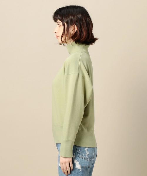 BEAUTY&YOUTH UNITED ARROWS（ビューティーアンドユースユナイテッドアローズ）の「BY コットン裏毛ハイネックプルオーバー o（スウェット・レディース・ライム/オフホワイト/ライラック・FREE）」の6枚目の写真