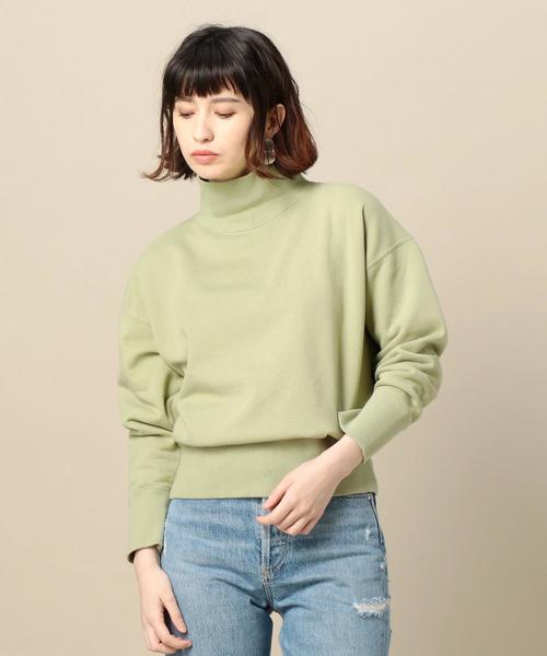 BEAUTY&YOUTH UNITED ARROWS（ビューティーアンドユースユナイテッドアローズ）の「BY コットン裏毛ハイネックプルオーバー o（スウェット・レディース・ライム/オフホワイト/ライラック・FREE）」の14枚目の写真