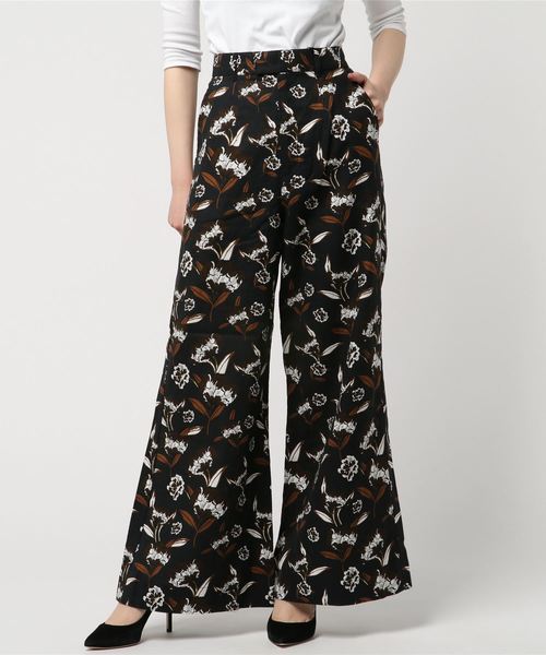 MOUSSY（マウジー）の「SPRING FLOWER WIDE PANTS（その他パンツ・レディース・オレンジ系その他/ブラック系その他・0/1/2）」の6枚目の写真