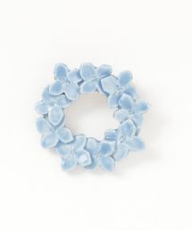 irodori/花のbroach（ニチニチソウ）水色