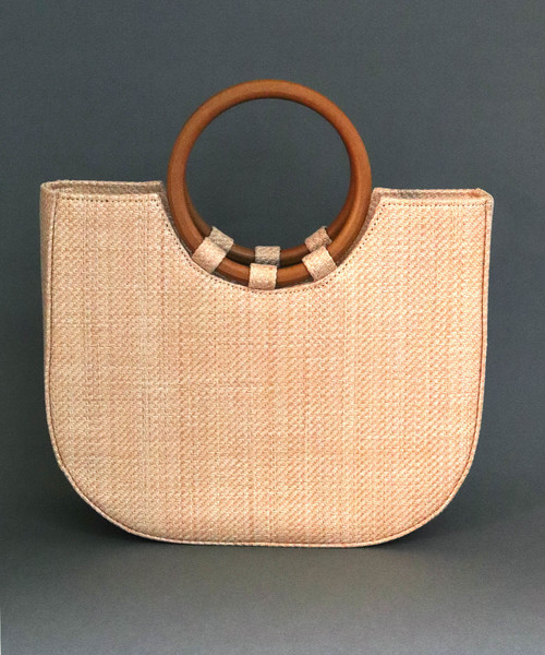 florist（フローリスト）の「ウッドリングトートバッグ（トートバッグ・レディース・ホワイト/ベージュ/ブラック・FREE）」の3枚目の写真