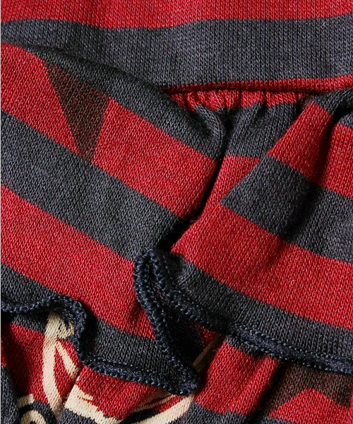 JOEY HYSTERIC（ジョーイヒステリック）の「STAR GIRL総柄 ボーダーSK（スカート・キッズ・ブルー/レッド・X-SMALL/SMALL/MEDIUM）」の6枚目の写真