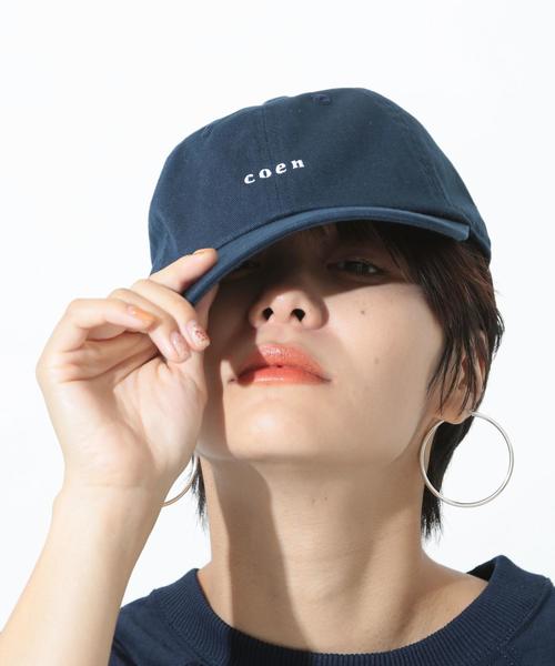 coen（コーエン）の「coen(コーエン)チビロゴ刺繍ベースボールキャップ（キャップ・メンズ・ブラック/ホワイト/ベージュ/ネイビー/イエロー・FREE）」の16枚目の写真