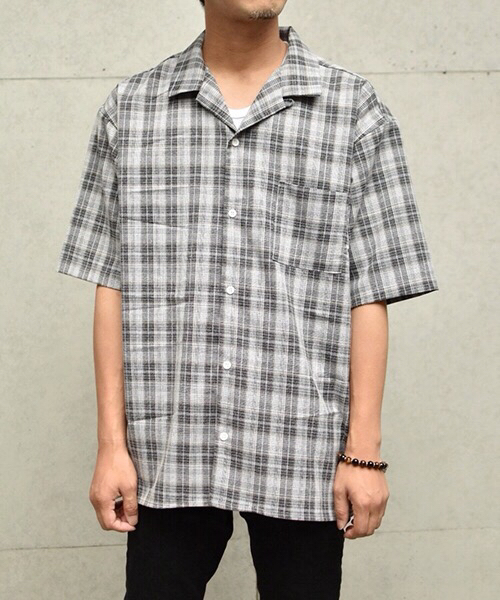 kutir(クティール)の「assort open collar shirt / 柄アソートオープンカラーシャツ(シャツ/ブラウス・メンズ・ホワイト系その他/ブラック系その他/グレー系その他・MEDIUM/LARGE)」の2枚目の写真