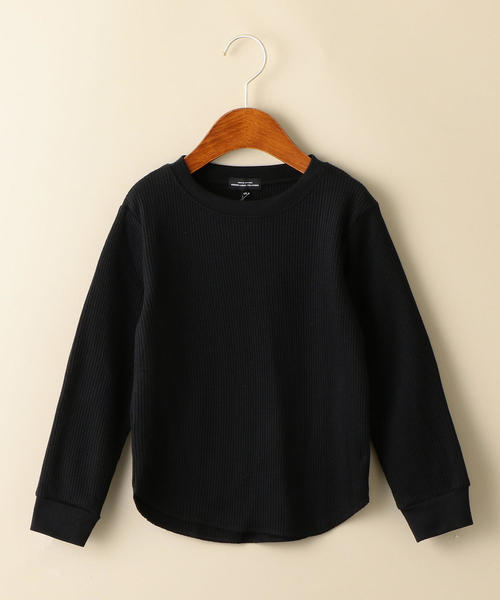 green label relaxing(グリーンレーベルリラクシング)の「【キッズ】〔吸水速乾〕ドライ ワッフル クルーネック プルオーバー(Tシャツ/カットソー・キッズ・ライラック/ネイビー/グレー/ホワイト/ブラック/オリーブ・135/105/115/125)」の13枚目の写真