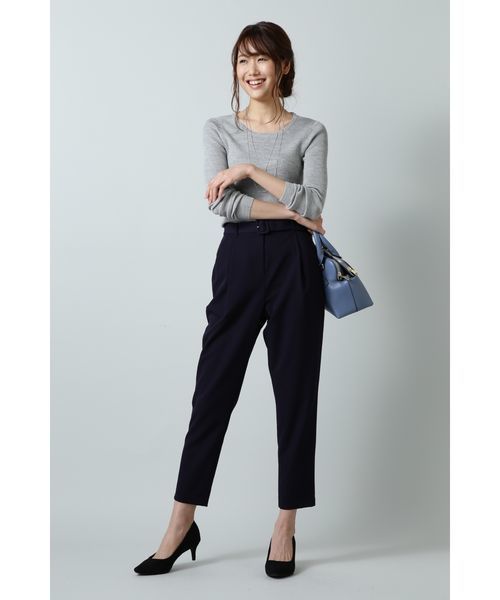 NATURAL BEAUTY BASIC（ナチュラルビューティーベーシック）の「【雑誌掲載】ウォッシャブルウールブレンドリブニット（ニット/セーター・レディース・ブラック/グレー/オフホワイト/ホワイト系その他/イエロー系その他・MEDIUM）」の17枚目の写真