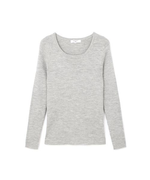 NATURAL BEAUTY BASIC（ナチュラルビューティーベーシック）の「【雑誌掲載】ウォッシャブルウールブレンドリブニット（ニット/セーター・レディース・ブラック/グレー/オフホワイト/ホワイト系その他/イエロー系その他・MEDIUM）」の15枚目の写真