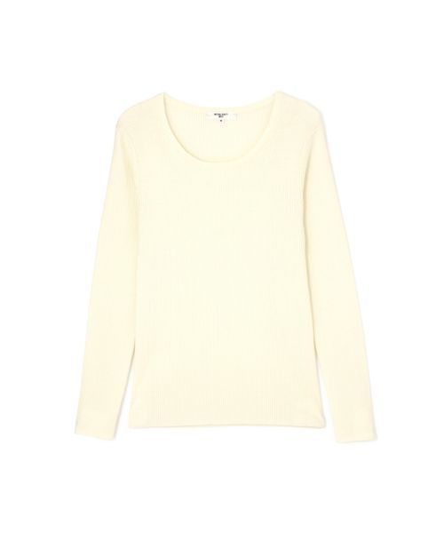 NATURAL BEAUTY BASIC（ナチュラルビューティーベーシック）の「【雑誌掲載】ウォッシャブルウールブレンドリブニット（ニット/セーター・レディース・ブラック/グレー/オフホワイト/ホワイト系その他/イエロー系その他・MEDIUM）」の18枚目の写真