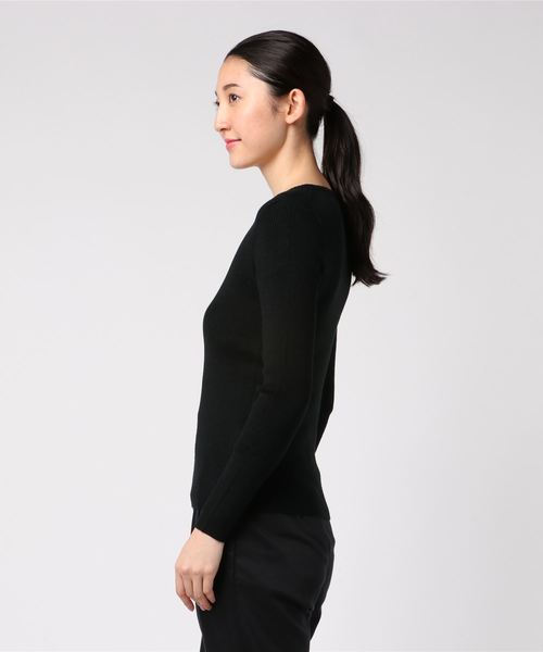 NATURAL BEAUTY BASIC（ナチュラルビューティーベーシック）の「【雑誌掲載】ウォッシャブルウールブレンドリブニット（ニット/セーター・レディース・ブラック/グレー/オフホワイト/ホワイト系その他/イエロー系その他・MEDIUM）」の6枚目の写真