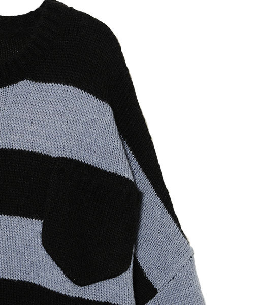 Candy Stripper（キャンディストリッパー）の「CND BORDER ニット（ニット/セーター・レディース・ホワイト/ブラック/ベージュ・2）」の10枚目の写真