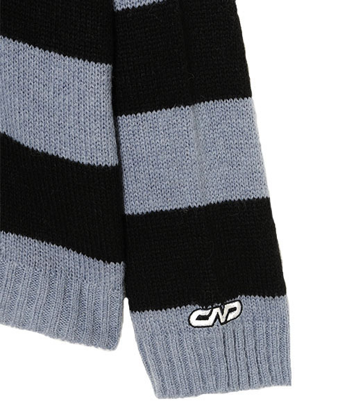 Candy Stripper（キャンディストリッパー）の「CND BORDER ニット（ニット/セーター・レディース・ホワイト/ブラック/ベージュ・2）」の8枚目の写真