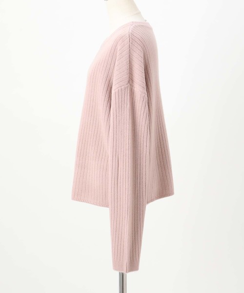 one after another NICE CLAUP（ワンアフターアナザーナイスクラップ）の「刺繍ロゴワイドリブニット（ニット/セーター・レディース・ピンク/アイボリー/ミント/カーキブラウン/オフホワイト・FREE）」の20枚目の写真