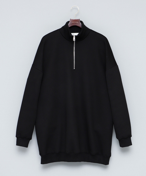EMMA CLOTHES(エマクローズ)の「ビッグシルエットハーフZIPプルオーバー 裏起毛(スウェット・メンズ・ブラック/アイボリー/チャコール・FREE)」の8枚目の写真