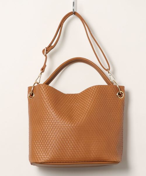 NATURAL BEAUTY BASIC（ナチュラルビューティーベーシック）の「メッシュワンショルダー（ショルダーバッグ・レディース・ホワイト/キャメル・ﾌﾘ-）」の2枚目の写真