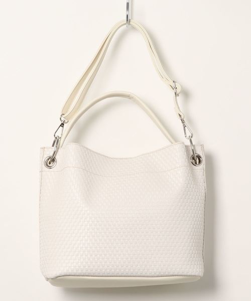 NATURAL BEAUTY BASIC（ナチュラルビューティーベーシック）の「メッシュワンショルダー（ショルダーバッグ・レディース・ホワイト/キャメル・ﾌﾘ-）」の3枚目の写真