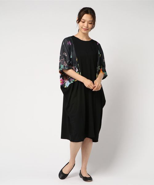 Is Scolar イズスカラー の チュール ボーダー蝶柄ワンピース ワンピース Wear