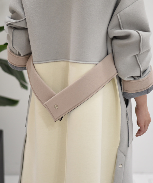 Eimee Law（エイミーロウ）の「【Eimee Law】バック配色カットボンディングコート（その他アウター・レディース・ミント/ベージュ/チャコールグレー・38）」の17枚目の写真