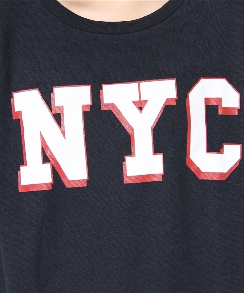 green label relaxing（グリーンレーベルリラクシング）の「NYC LOGO スウェット ◆（スウェット・レディース・ホワイト/ネイビー・フリー）」の4枚目の写真
