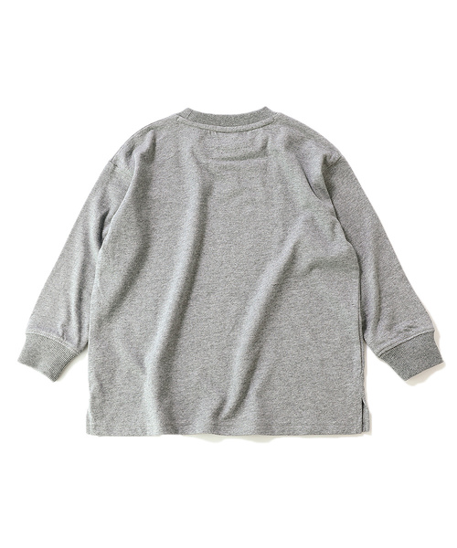 devirock(デビロック)の「ビッグシルエット袖リブ長袖Tシャツ(Tシャツ/カットソー・キッズ・ホワイト/ブラック/杢グレー/パープル系その他/ダークベージュ/オレンジ系その他/パープル系その他2/モカ・100cm/110cm/120cm/130cm/140cm/150cm/160cm)」の12枚目の写真