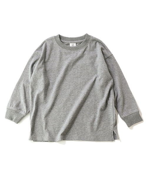 devirock(デビロック)の「ビッグシルエット袖リブ長袖Tシャツ(Tシャツ/カットソー・キッズ・ホワイト/ブラック/杢グレー/パープル系その他/ダークベージュ/オレンジ系その他/パープル系その他2/モカ・100cm/110cm/120cm/130cm/140cm/150cm/160cm)」の13枚目の写真