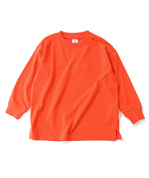 devirock(デビロック)の「ビッグシルエット袖リブ長袖Tシャツ(Tシャツ/カットソー・キッズ・ホワイト/ブラック/杢グレー/パープル系その他/ダークベージュ/オレンジ系その他/パープル系その他2/モカ・100cm/110cm/120cm/130cm/140cm/150cm/160cm)」の17枚目の写真