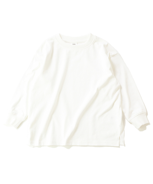 devirock(デビロック)の「ビッグシルエット袖リブ長袖Tシャツ(Tシャツ/カットソー・キッズ・ホワイト/ブラック/杢グレー/パープル系その他/ダークベージュ/オレンジ系その他/パープル系その他2/モカ・100cm/110cm/120cm/130cm/140cm/150cm/160cm)」の18枚目の写真