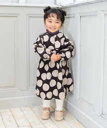 Will Mery（ウイルメリィ）の「薄コール天　水玉プリント柄ワンピース（ワンピース・キッズ）」