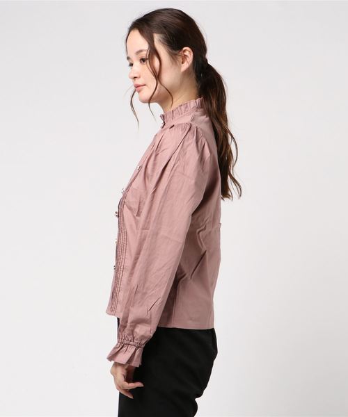 WEGO（ウィゴー）の「WEGO/アソートボタンブラウス（シャツ/ブラウス・レディース・ダークブラウン/ピンク/アイボリー/ブラウン系その他2/ブラック・FREE）」の6枚目の写真