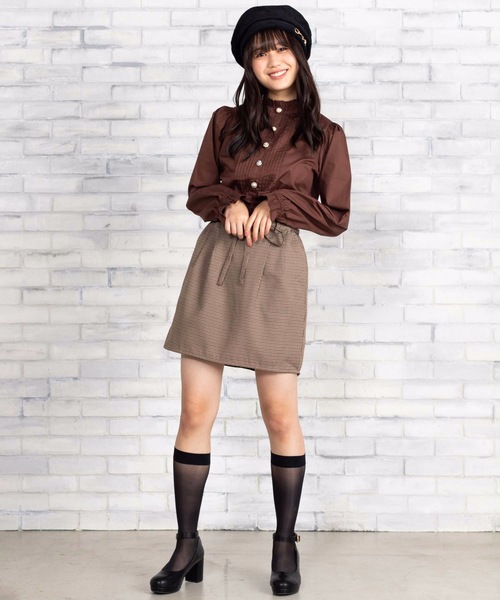 WEGO（ウィゴー）の「WEGO/アソートボタンブラウス（シャツ/ブラウス・レディース・ダークブラウン/ピンク/アイボリー/ブラウン系その他2/ブラック・FREE）」の8枚目の写真