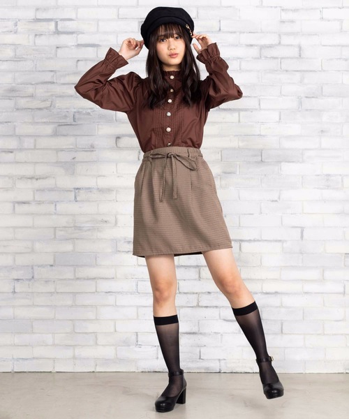 WEGO（ウィゴー）の「WEGO/アソートボタンブラウス（シャツ/ブラウス・レディース・ダークブラウン/ピンク/アイボリー/ブラウン系その他2/ブラック・FREE）」の9枚目の写真