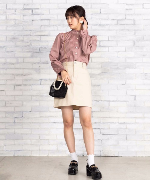 WEGO（ウィゴー）の「WEGO/アソートボタンブラウス（シャツ/ブラウス・レディース・ダークブラウン/ピンク/アイボリー/ブラウン系その他2/ブラック・FREE）」の12枚目の写真