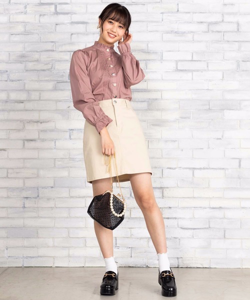 WEGO（ウィゴー）の「WEGO/アソートボタンブラウス（シャツ/ブラウス・レディース・ダークブラウン/ピンク/アイボリー/ブラウン系その他2/ブラック・FREE）」の13枚目の写真