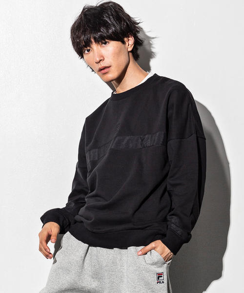 FILA HERITAGE（フィラヘリテージ）の「FILA(フィラ)クルーネックTシャツ（Tシャツ/カットソー・メンズ・オレンジ/ブルー/ホワイト/ブラック・S/M）」の3枚目の写真