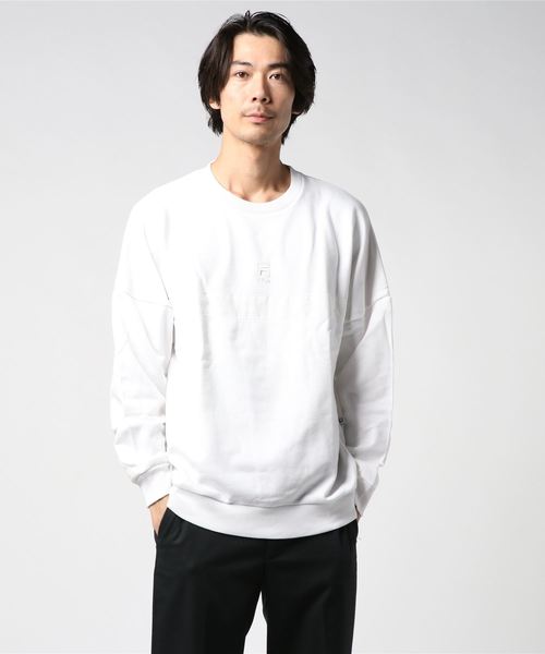 FILA HERITAGE（フィラヘリテージ）の「FILA(フィラ)クルーネックTシャツ（Tシャツ/カットソー・メンズ・オレンジ/ブルー/ホワイト/ブラック・S/M）」の12枚目の写真