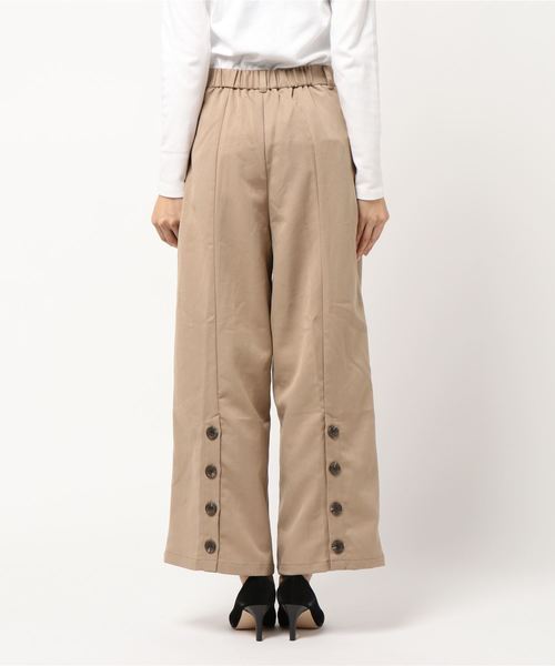 STYLEBLOCK（スタイルブロック）の「ツイルバックボタンワイドパンツ（その他パンツ・レディース・ブラック/ベージュ/ブラウン/カーキ・M）」の6枚目の写真