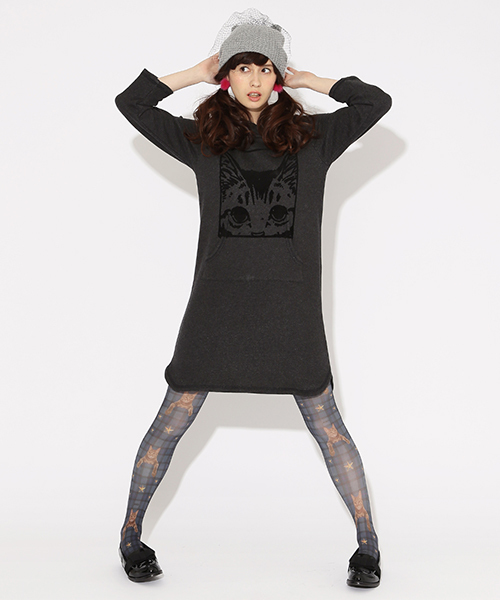 mmts(マミタス)の「mmts / ねぎ スウェット ワンピース(ワンピース・レディース・チャコールグレー・ONE SIZE)」の3枚目の写真